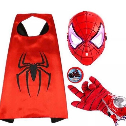 Combo đồ chơi Người nhện Spiderman Áo choàng, mặt nạ, găng tay