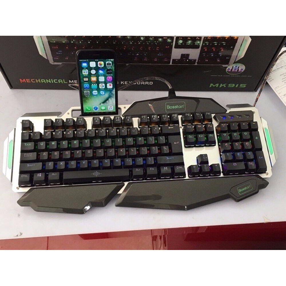 Keyboard BOSSTON MK915 (Phím cơ 10 chế độ Led)