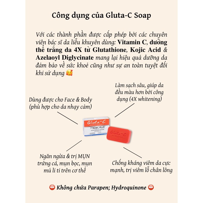 Soap Gluta-C đẩy lùi thâm mụn ( Soap 120g )