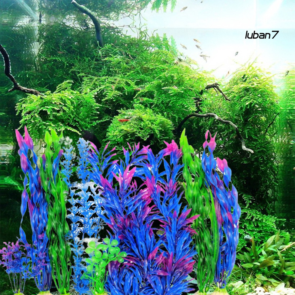 Bộ 8 cây cỏ nước nhân tạo dùng trang trí bể cá