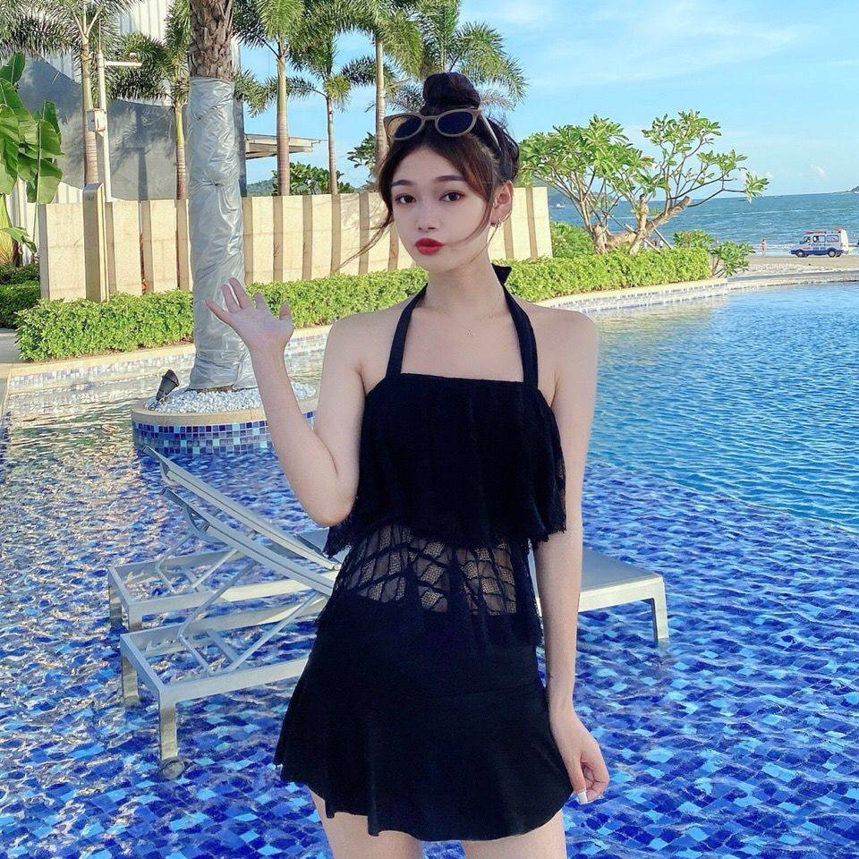 Swimwear two-piece Korean style lace coordination for women | BigBuy360 - bigbuy360.vn