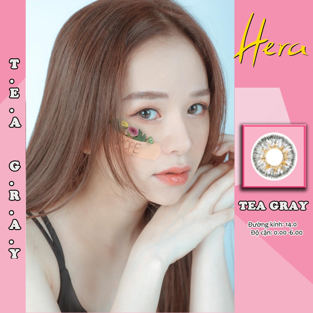 Kính Áp Tròng Hera TEA Gray - Lens cận lens xám trong