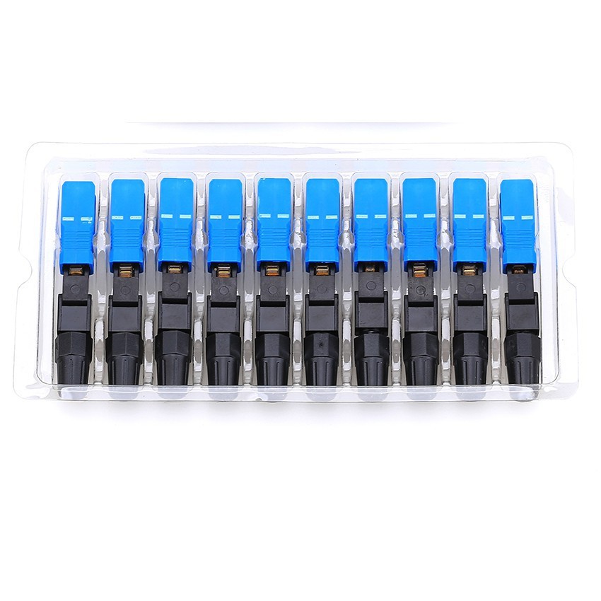 Combo 10 Đầu nối nhanh fast connect SC-UPC xanh dương hàng cao cấp