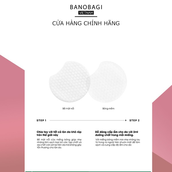 Toner Nước Hoa Hồng Dưỡng Ẩm Dạng Bông Banobagi Calming Care Moisture Pad 60pad/125ml | BigBuy360 - bigbuy360.vn