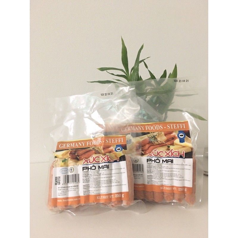 xúc xích Đức phomai steffi. HÀ NỘI NOWSHIP. GÓI XÚC XÍCH ĐỨC PHÔ MAI 250GR. Xúc xích phomai Chiên, thả lẩu hoặc nướng | BigBuy360 - bigbuy360.vn
