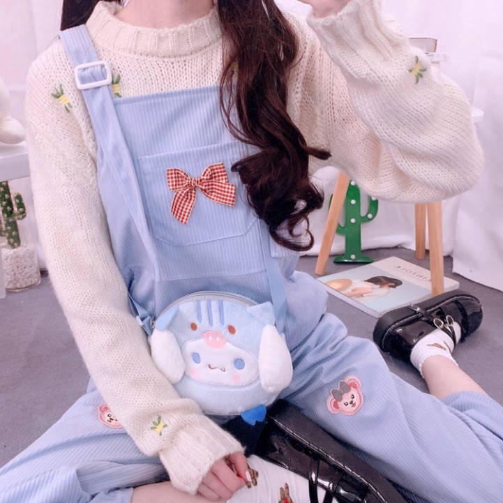 [ORDER TMALL 147 ] Quần Yếm Gân Tăm Túi Nơ Ngực Siêu Xịn | BigBuy360 - bigbuy360.vn