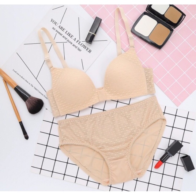 Bộ Đồ Lót Nữ Xuất Nhật Không Gọng Đệm Mỏng JPS02 | BigBuy360 - bigbuy360.vn