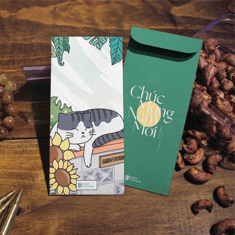 Set 6 bao lì xì Mèo Nhật Bản cute