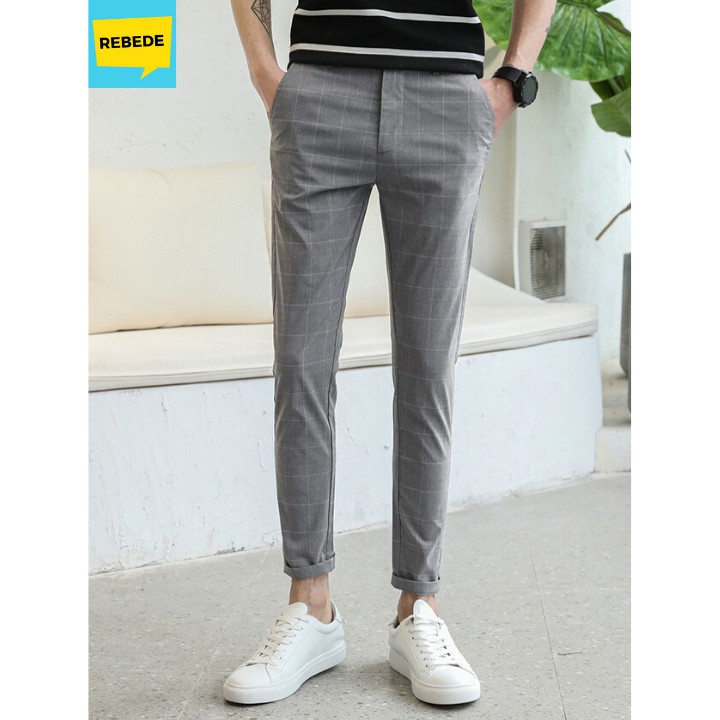 Quần Tây Nam Kẻ Caro Cao cấp, Dáng côn trẻ trung, Phong cách Hàn Quốc | BigBuy360 - bigbuy360.vn