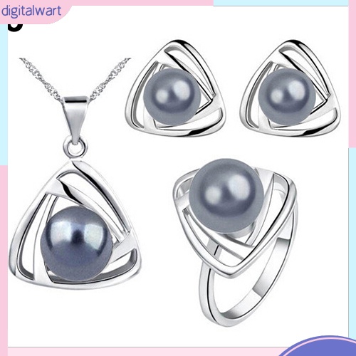 Bộ Trang Sức Mặt Ngọc Trai Nhân Tạo Thời Trang Dành Cho Nữ