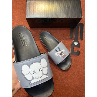 Dép adidas plus kaws-xám đen