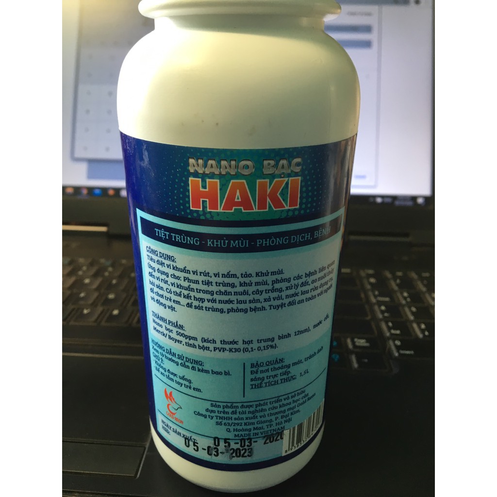 Chế phẩm Nano bạc HAKI 500ml ứng dụng trong thủy sản trồng trọt chăn nuôi