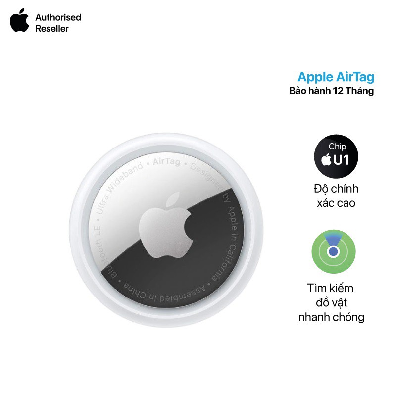 Apple AirTag - Thiết bị theo dõi đồ vật, tìm đồ vật thất lạc - Phân phối chín