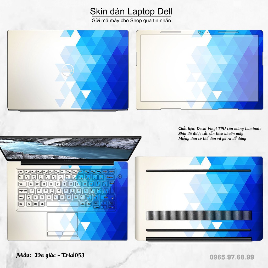 Skin dán Laptop Dell in hình Đa giác _nhiều mẫu 9 (inbox mã máy cho Shop)