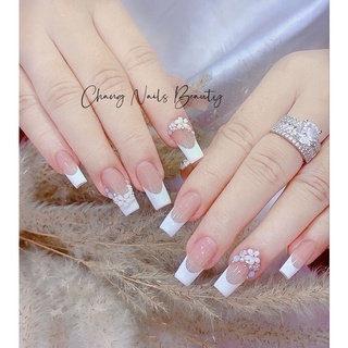 Móng úp dán thiết kế nhiều mẫu -Nail box sẵn thợ Nail làm bộ 12-14 móng Sơn gel.