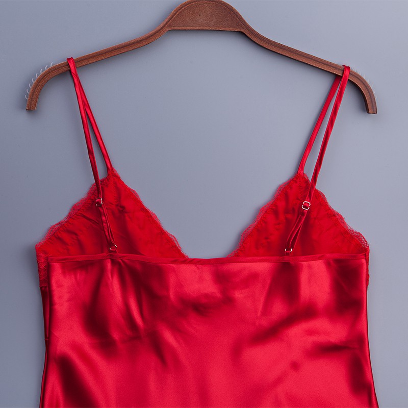 💯✴FREESHIP✴ [SIZE M,L,XL 65KG] VÁY NGỦ SEXY HAI DÂY SATIN NƠ NGỰC, đầm ngủ sexy SL85 | BigBuy360 - bigbuy360.vn