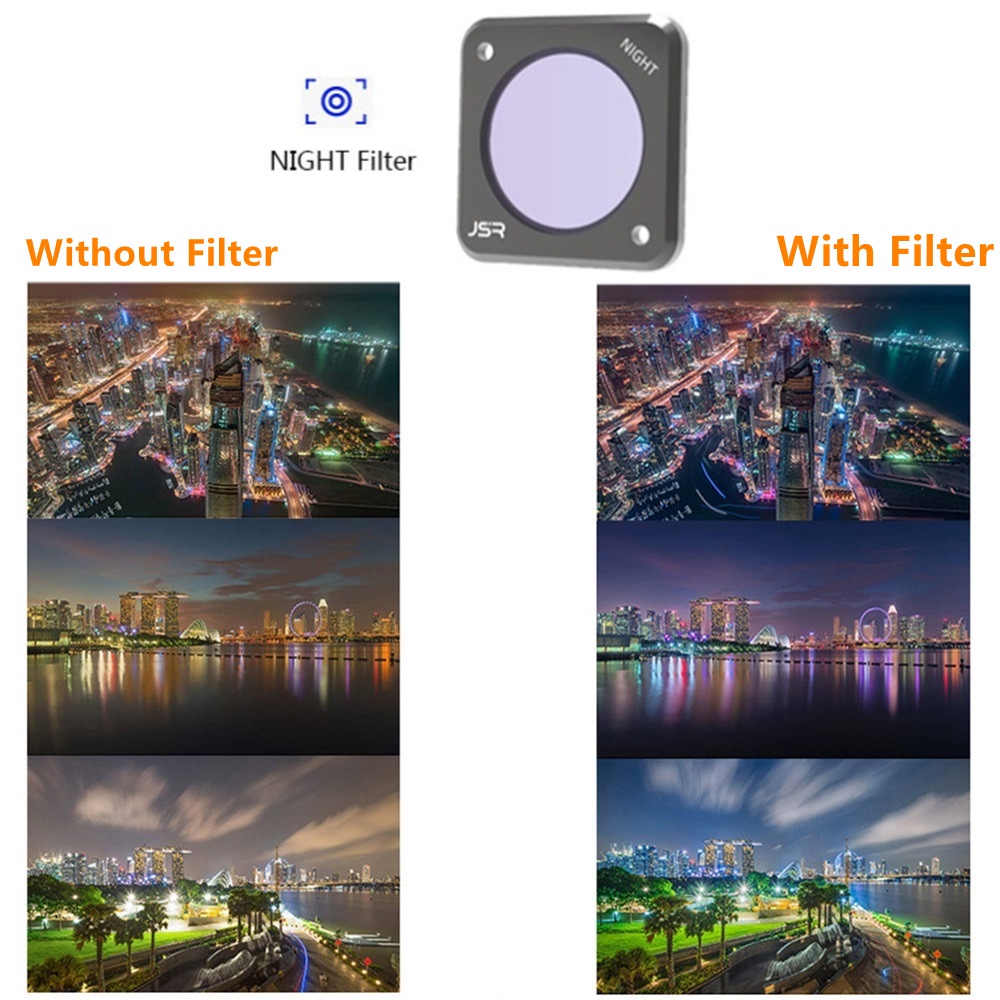 Kính lọc Macro 10X UV CPL ban đêm và sao cho camera DJI Action 2