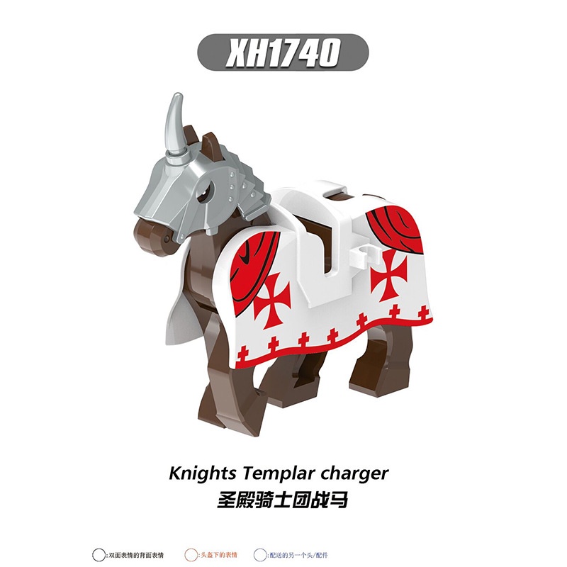 Minifigures Các Mẫu Ngựa Full Giáp Cho Lính Thập Tự Chinh X0317 - Đồ Chơi Lắp Ráp Mini
