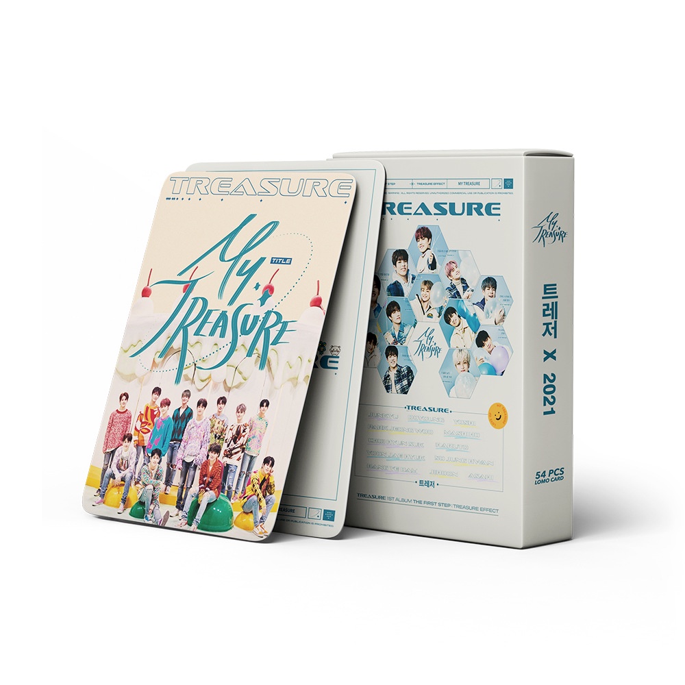 Set 54 thẻ ảnh lomo nhóm nhạc Kpop TREASURE thích hợp làm quà tặng