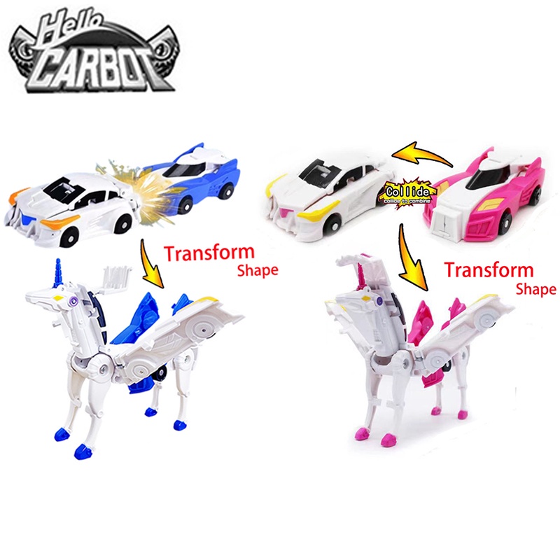 Ô tô biến hình robot, bộ 2 ô tô biến kỳ lân hình robot ngựa siêu toy gift thích hợp cho cả bé trai và bé gái
