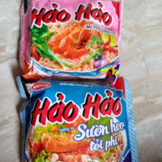 Com bo 5 gói Mì tôm Hảo Hảo chua cay + sườn heo tỏi phi