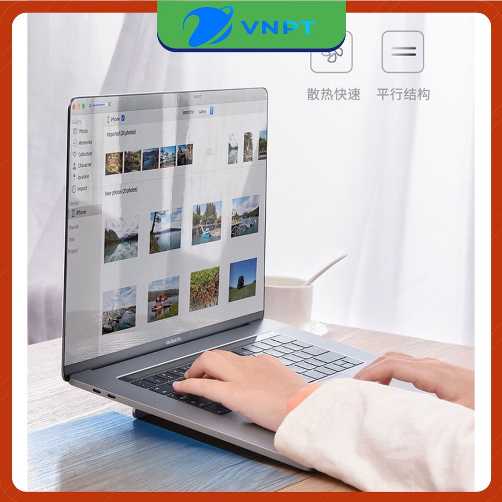 ❤️ Đế Tản Nhiệt Laptop, Kệ Gập Macbook Siêu Mỏng Dạng Dán &amp; Gập Dưới Lưng Máy