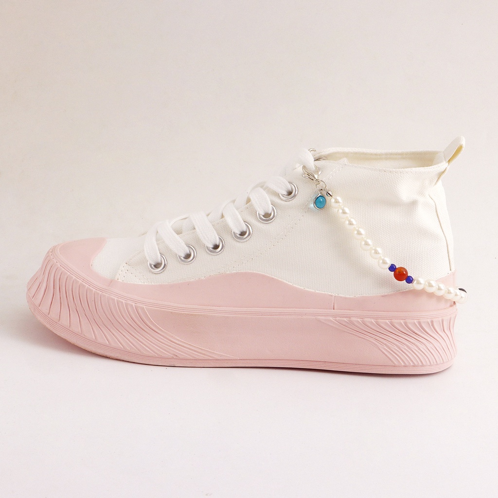 Lắc Chân Đính Ngọc Trai Giả Hình Mặt Cười Đơn Giản Dễ Phối Đồ Thời Trang Đi Biển Cho Nữ