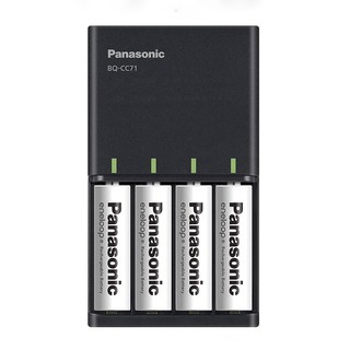 Sạc Pin Cao Cấp Eneloop Panasonic BQ-CC71AM-K , Vỉ 4 Pin sạc AA 1900 mAh BK-3MCC/4SA Panasonic Nhật Bản