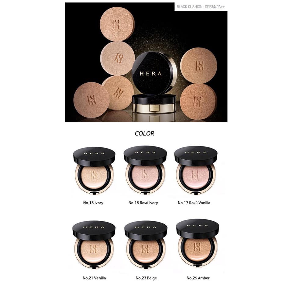 Phấn nước Hera Black Cushion SPF34 PA++