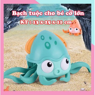 Đồ chơi bạch tuộc vặn cót cho bé_ có dây đeo cho bé dắt đi dạo_ thả vào nhà tắm_ kích thước 13*25*11 cm