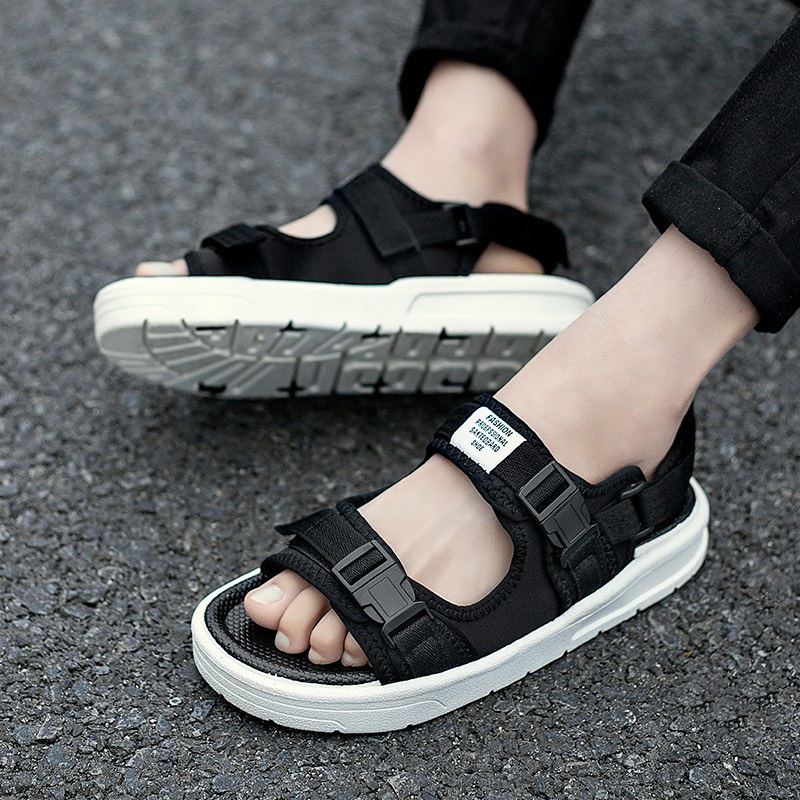 (Có 2 Màu) Sandal nữ nam 2 quai Khóa Bấm cao cấp Fullsize 35-44 - dép quai hậu học sinh mới về 2021