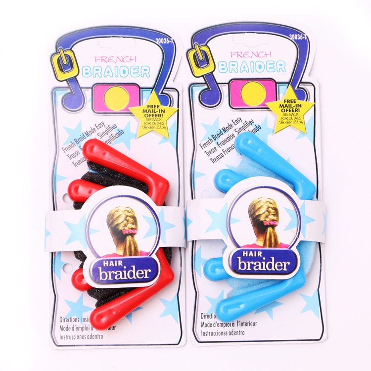 [Đỏ, xanh DC5] dụng cụ bện tạo mẫu tóc đuôi sam kiểu pháp bằng nhựa bumpits 5 ngón tay