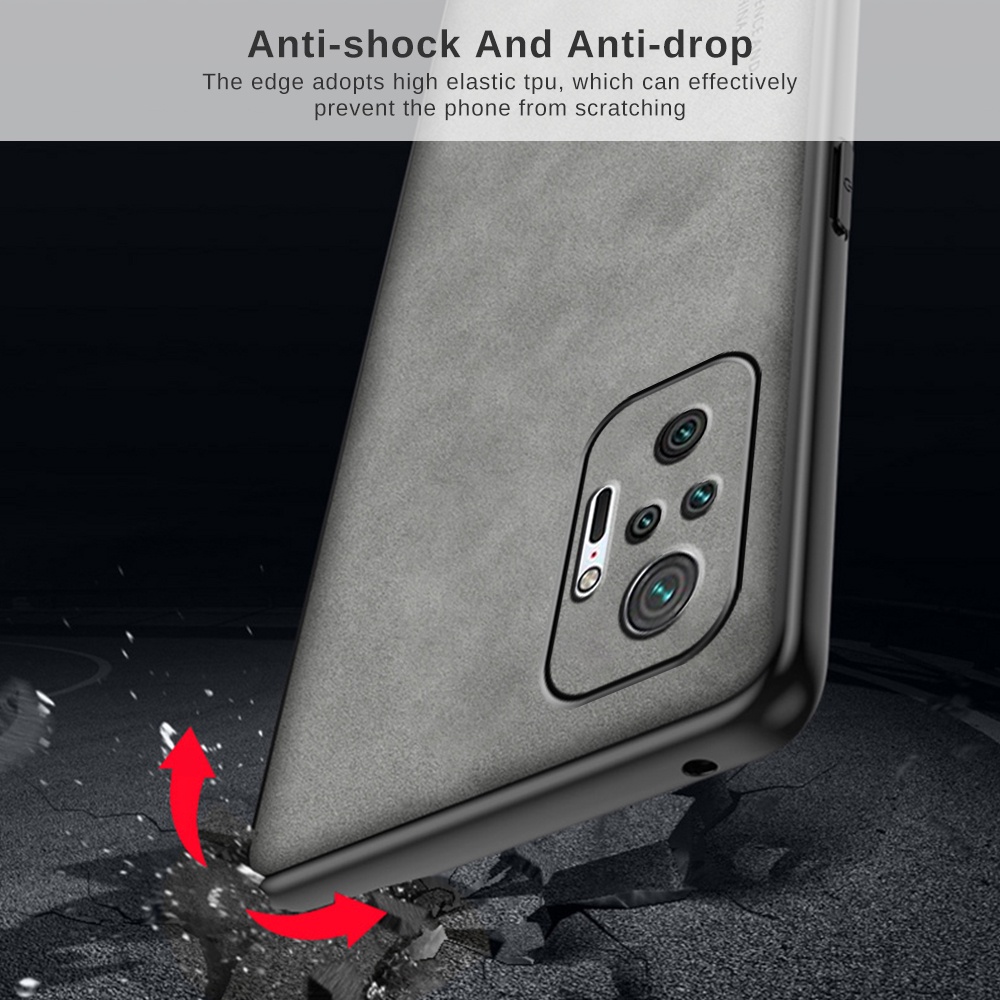 For Xiaomi Redmi Note10 10 Pro Leather Protective Case Redme Note 10Pro Max 10Pro Note 10 11 T Anti-Knock Frame Cover Fundas