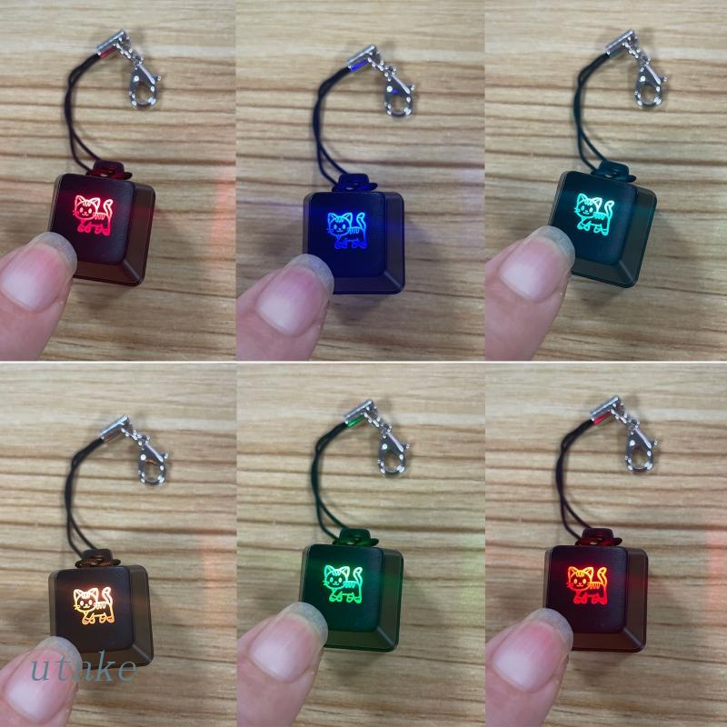 Móc Khóa Có Đèn LED RGB Kiểm Tra Công Tắc Giảm Căng Thẳng Tiện Dụng