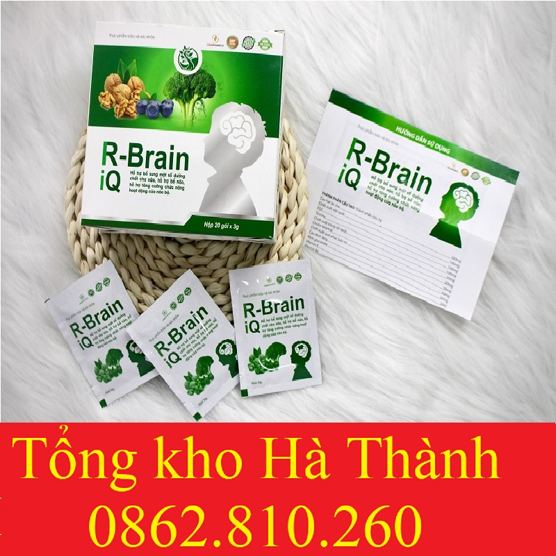 Cốm Sữa R-Brain IQ - Bổ Sung DHA, Các Vitamin Hỗ Trợ Phát Triển Não Bộ Cho Trẻ - Hộp 20 Gói