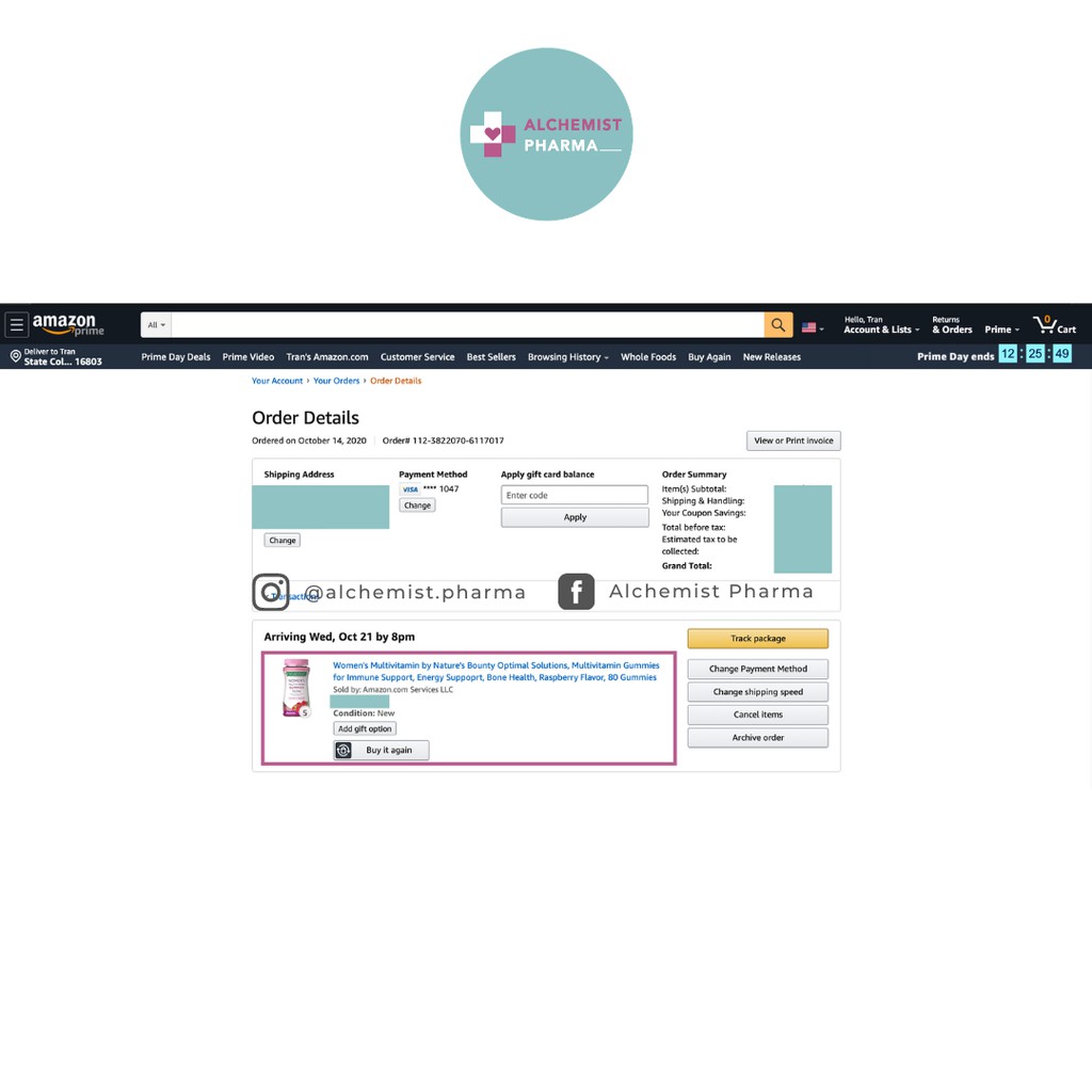 KẸO DẺO BỔ SUNG VITAMIN TỔNG HỢP CHO PHỤ NỮ NATURE'S BOUNTY WOMEN'S MULTIVITAMIN 80 VIÊN | Thế Giới Skin Care