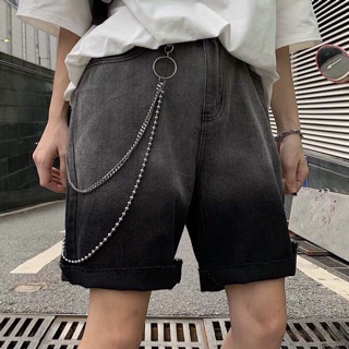 Quần bò lửng kèm chain