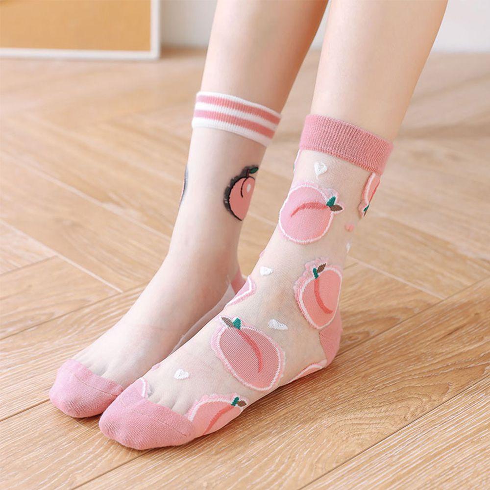 Vớ Hàn Quốc In Họa Tiết Trái Cây Sáng Tạo Thời Trang Mùa Hè Cho Nữ|Khăn Quàng Cổ Vải Lụa Mềm Mại Cao Cấp