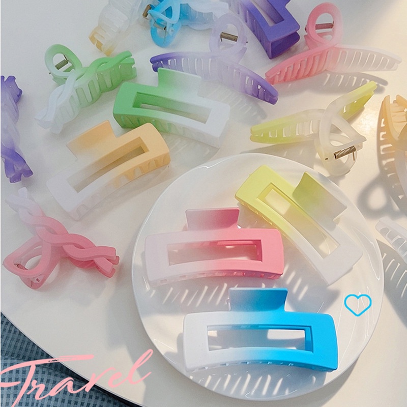 Kẹp Tóc Acrylic Màu Gradient Đơn Giản Thời Trang Hàn Quốc Dành Cho Nữ