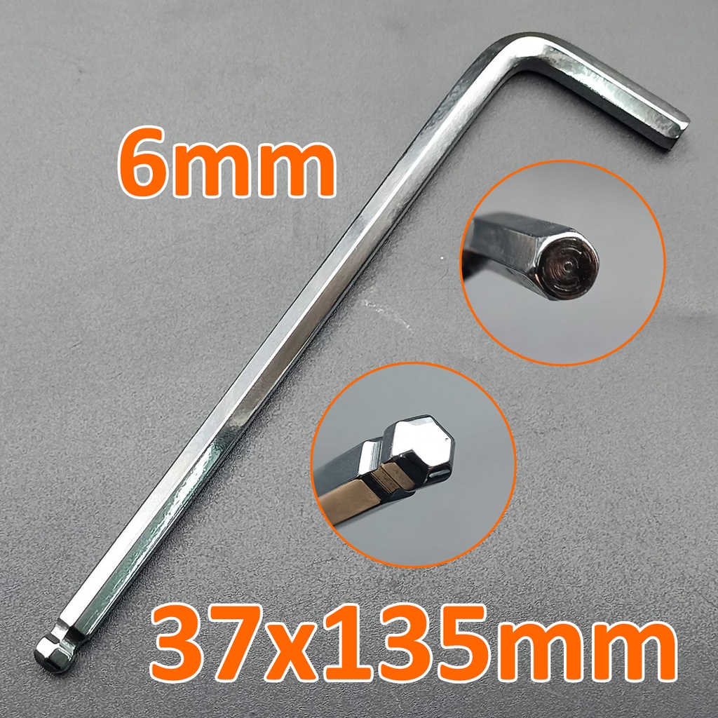 Lục giác đầu bi lẻ chữ L 37x135mm C-Mart F0171-6.0 cỡ 6.0mm