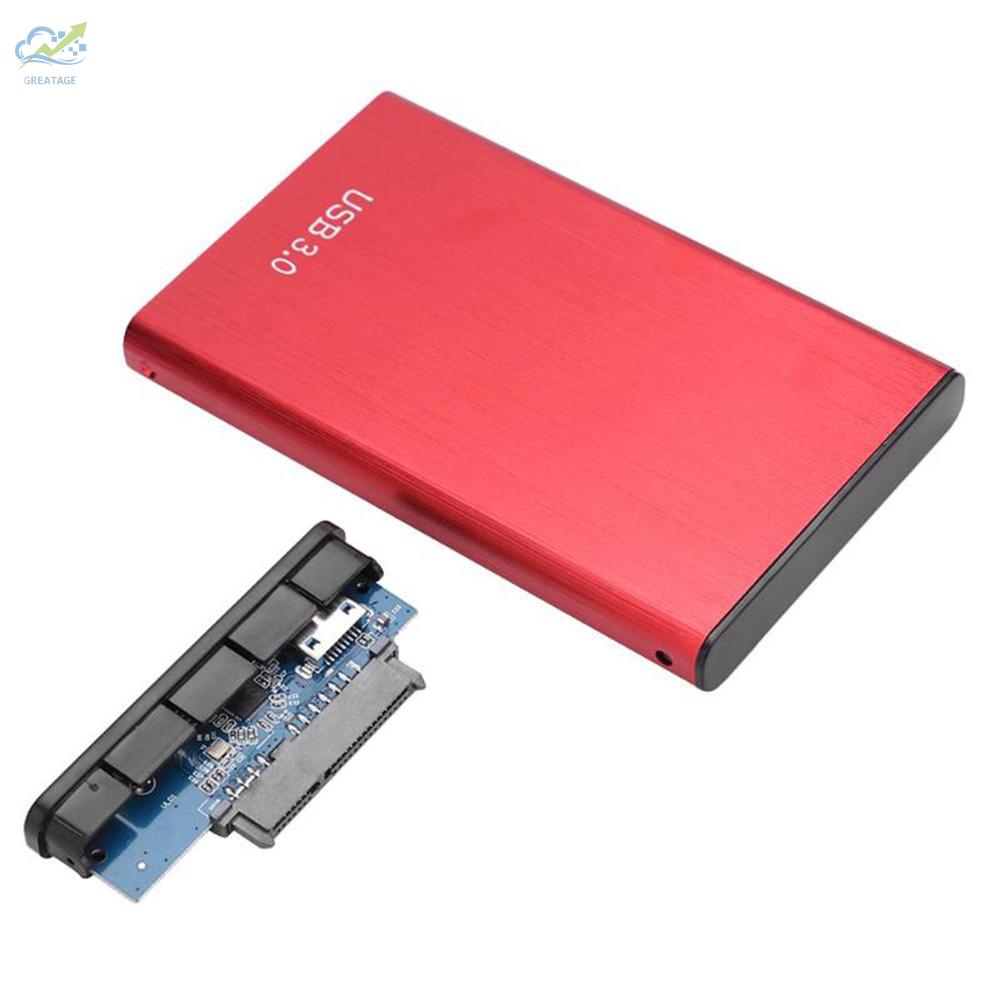 g☼2.5 Inch USB3.0 Hard Drive Box Aluminum Alloy USB3.0 to SATA Serial Hard Drive Box (Blue)