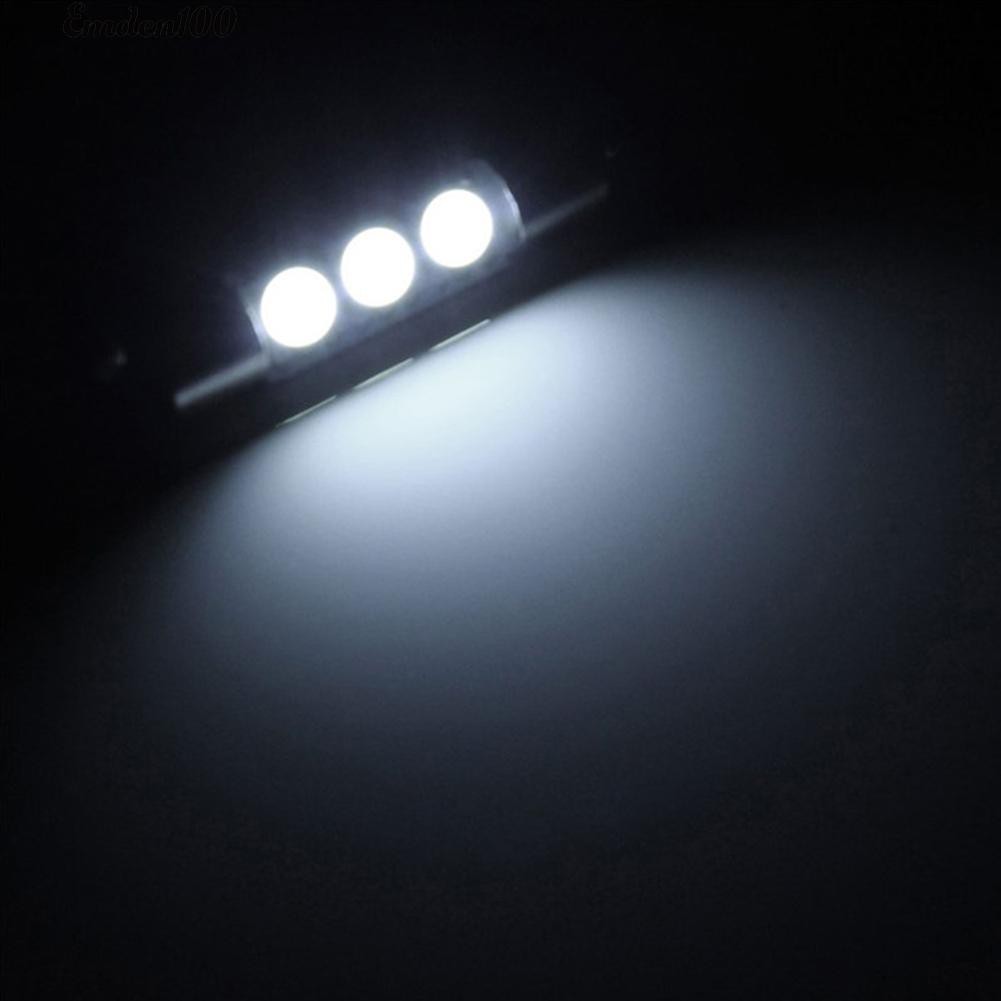 2 Bóng LED ánh sáng trắng có cầu chì cho xe hơi