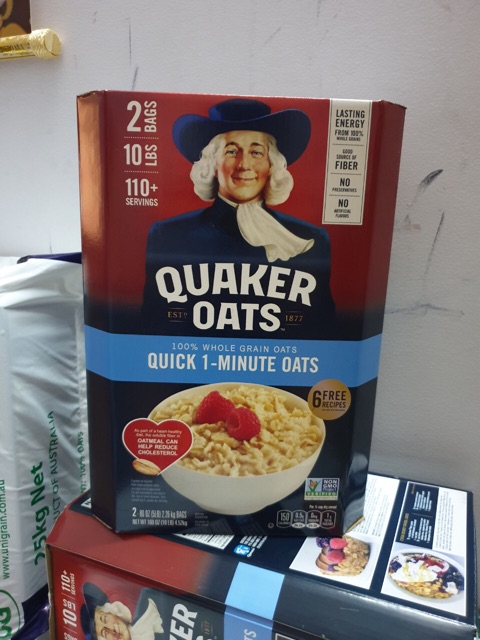 Yến mạch Mỹ Quaker Oats thùng 4.52kg (quick 1 minute)