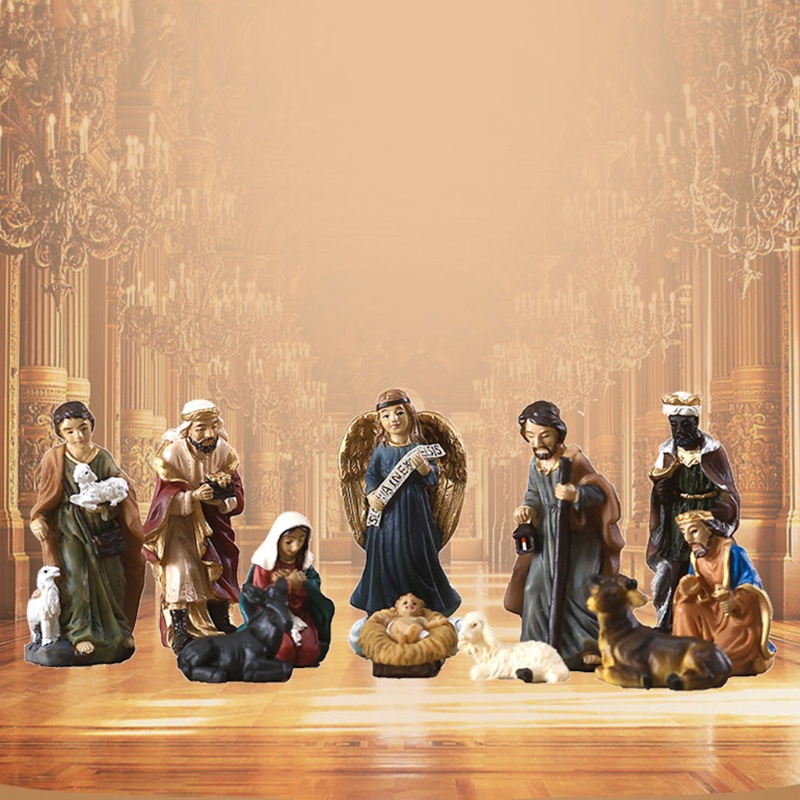 Tượng chúa Jesus sinh ra đời quà tặng tôn giáo Giáng sinh cho gia đình