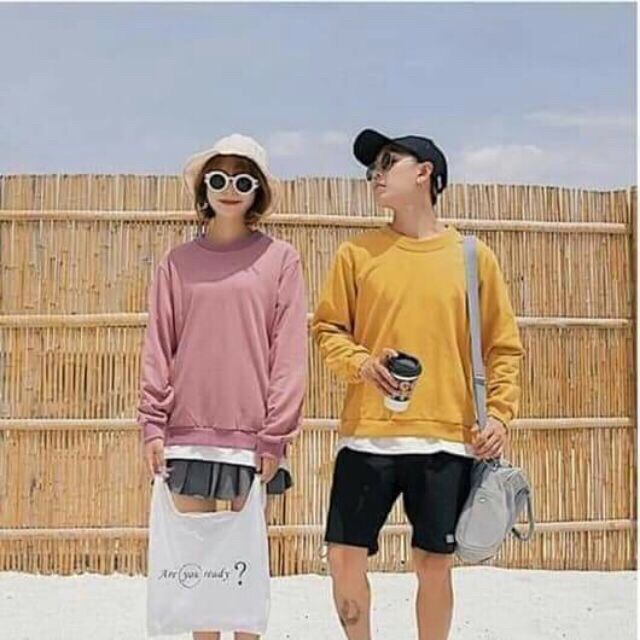 Áo Nỉ Dáng Hoodie Không Mũ Siêu Ngầu