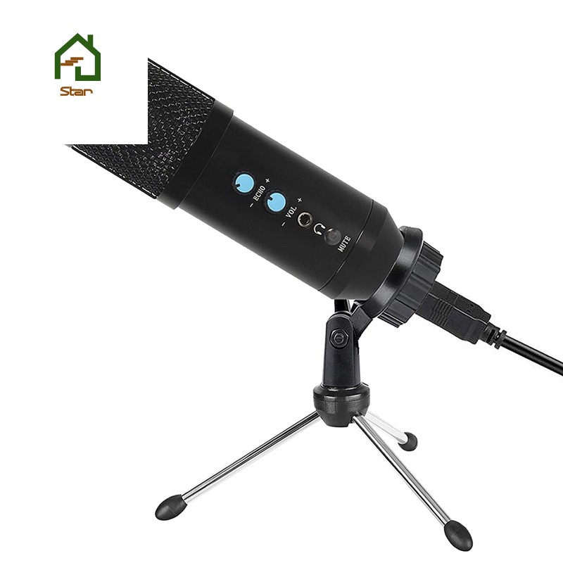 Microphone,for Game Microphones,Podcasts,YouTube Record,Plug and Play with Adjustable Tripod Stand,for Windows Mac,Etc