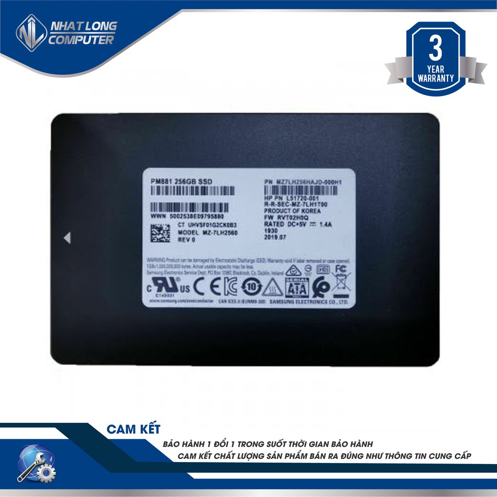 Ổ Cứng SSD 256Gb Samsung PM871B 2.5” sata3