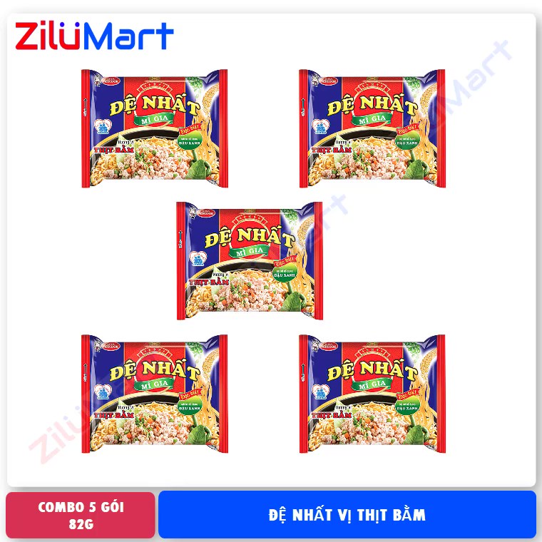 Mì Đệ Nhất vị thịt bằm (combo 5 gói) loại 82g