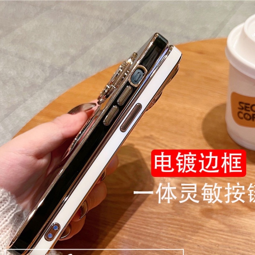 Ốp Điện Thoại Mạ Điện Kèm Miếng Dán Bảo Vệ Camera Cho iPhone 13 12 11 Pro MAX XS MAX XR 7+8 Plus