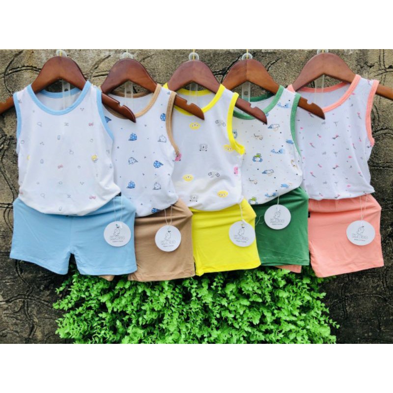 Bộ Quần Áo Ba Lỗ, Bộ Sát Nách Vải Thun Lạnh Mềm Mát Cho Bé 3-10kg